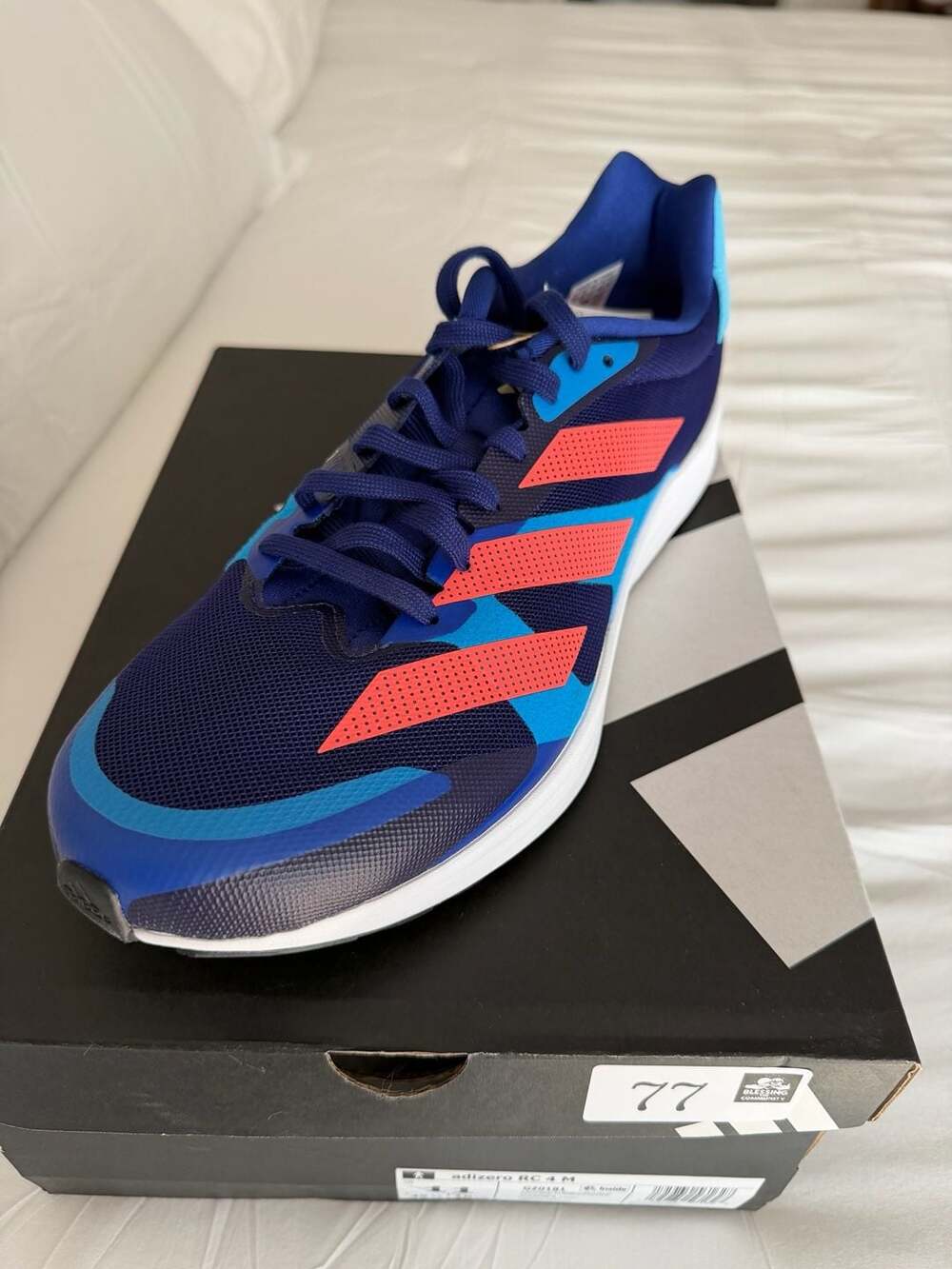 Adidas Adizero RC 4 M Men's Running Shoes (Legacy Indigo/Turbo/Sky Rush) GZ0181